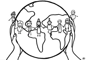 Volunteer in the world logo