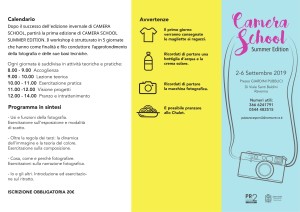 Flyer Camera School 2019