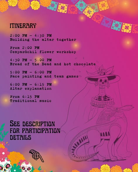 dia de los muertos itinerary
